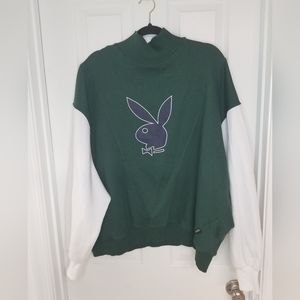 Missguided Playboy Varsity High Neck Sweatshirt  US8